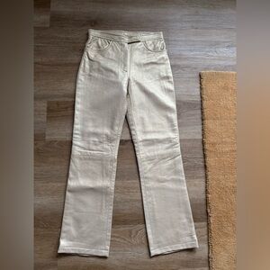 Vintage DKNY 100% Leather Shimmering Gold Pants